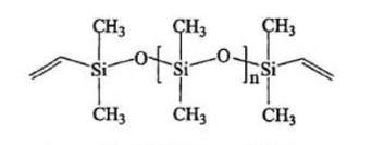 乙烯基（jī）封端（duān）的聚二甲基矽氧烷結構式